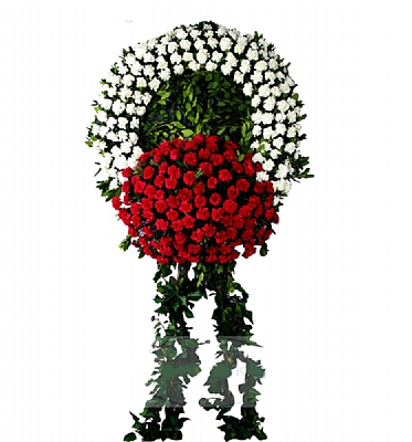 Kırmızı - Beyaz Cenaze Çelengi